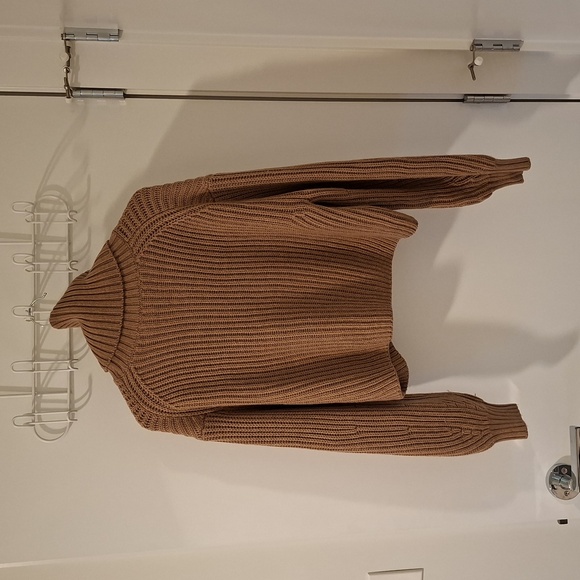 Babaton Women's Tan/Camel Guell Turtleneck Cropped Sweater (Size XS) - Picture 3 of 7